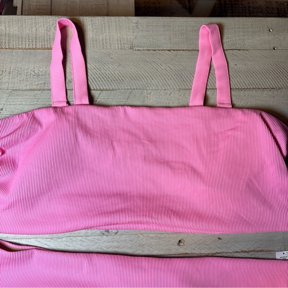 Old Navy Bikini 2 Pc Set 4XL Swimsuit Bathing Suit Pink Ribbed - Picture 5 of 15